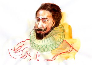Portret van Miguel de Cervantes Saavedra (1547-1616)