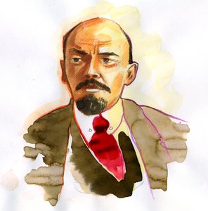 Portret van Vladimir Lenin (1870-1924), Russische politicus en revolutionair