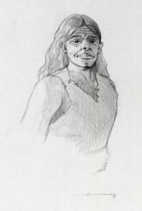 Portret van een piraat (kaper) of buste van een matroos