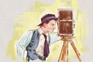 Portret van regisseur en acteur Buster Keaton