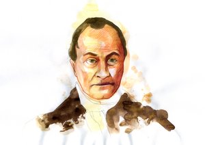 Portret van de Franse filosoof Auguste Comte (1798-1857) door Alessandro Lonati