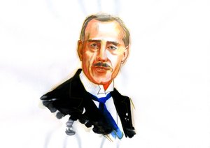 Portret van de Franse natuurkundige Maurice de Broglie (1875-1960) door Alessandro Lonati