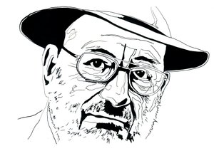 Portret van de Italiaanse intellectueel Umberto Eco (1932-2016)