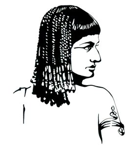 Portret van de Egyptische koningin Cleopatra VII Thea Philopator (69-30 v.Chr.) door Alessandro Lonati