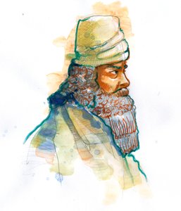Voorstelling van Zoroaster of Zarathustra oprichter van het Zoroastrisme