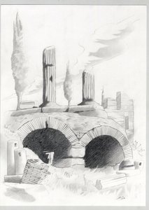 Ruïnes uit de Romeinse tijd in Rome, Forum (foro romano) door Alessandro Lonati