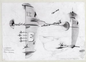 Sciencefiction illustratie: ruimtebasis in het universum met schepen door Alessandro Lonati