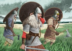 Vikingkrijgers landen
