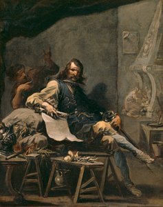 Satire op een edelman in ellende door Alessandro Magnasco