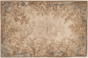 De Triomf van het Rijk, met de Vier Continenten door Alessandro Mauro and Francesco de Mura