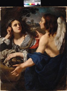Hagar en de engel door Alessandro Rosi