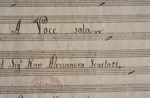 Manuscript partituur van XXV cantates voor solostem door Alessandro Scarlatti (1660-1725)