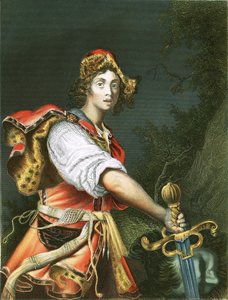 David met het hoofd van Goliath