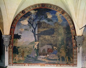 De geboorte van Christus, 1460-62 door Alesso Baldovinetti
