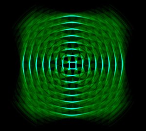 Optisch geometrisch in groen door Alex Caminker