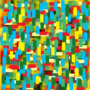 verticale pointillisme blauw