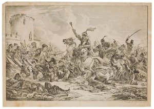 Slag tussen de Georgiërs en de Bergstammen door Alexander Orlowski