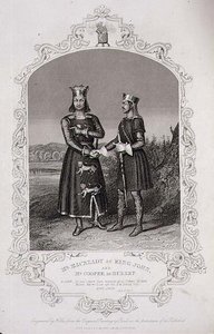 Mr Macready als King John en Mr Cooper als Hubert, Act III Scene 3 van 