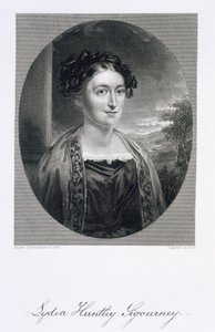 Lydia Huntley Sigourney (1791-1865), gegraveerd door Burt door Alexander