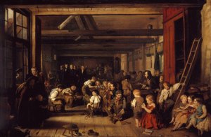 De Eerste School voor Arme Kinderen, Westminster, 1851 door Alexander Blaikley