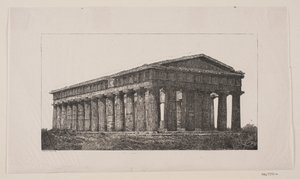 Poseidon Tempel in Paestum door Alexander Blom