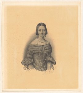 Portret van Antoinette Marie Henriette Jeanne Reigersman, echtgenote van Jonkheer Mr Pieter van den Brandeler door Alexander Cesar August Valois (signed by artist)