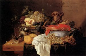 Fruitstilleven met kreeft