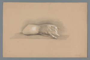 Gipsmodel van een hand