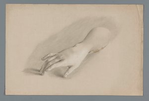 Gipsmodel van een hand