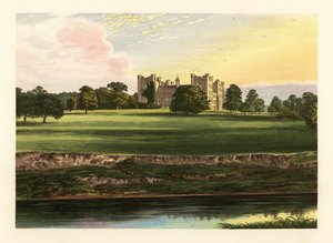 Lumley Castle, Durham, Engeland. door Alexander Francis (after) Lydon