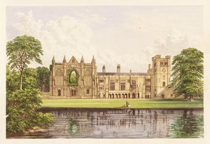 Newstead Abbey, Nottinghamshire, Engeland. 1880 (gravure) door Alexander Francis (after) Lydon