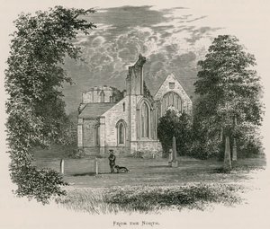 Dryburgh Abbey, vanuit het noorden