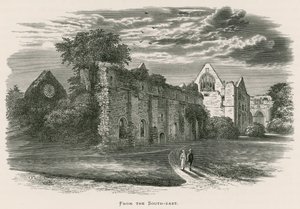 Dryburgh Abbey, vanuit het zuidoosten