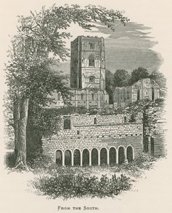 Fountains Abbey, vanuit het zuiden