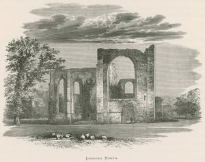 Furness Abbey, kijkend naar het noorden