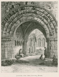 Furness Abbey, Kijken in de Kapittelzaal door Alexander Francis Lydon