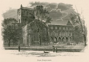 Jedburgh Abbey, Vanuit het Noordoosten