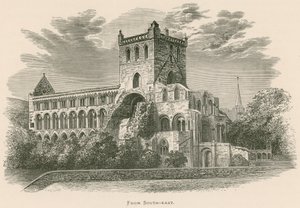 Jedburgh Abbey, vanuit het zuidoosten door Alexander Francis Lydon