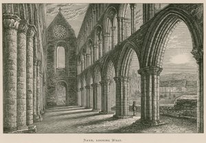 Jedburgh Abdij, Schip, kijkend naar het Westen door Alexander Francis Lydon