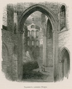 Kirkstall Abbey, Transept, kijkend naar het noorden door Alexander Francis Lydon