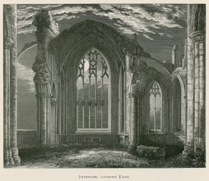 Melrose Abbey, interieur, kijkend naar het oosten door Alexander Francis Lydon