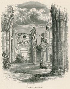 Melrose Abbey, noord transept door Alexander Francis Lydon