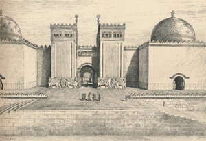 Paleis van Sargon, Khorsabad: De zuidoostelijke poort, 1886 door Alexander Francis Lydon