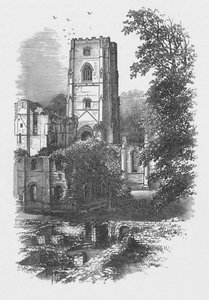 De toren, Fountains Abbey, ca. 1880, 1897 door Alexander Francis Lydon