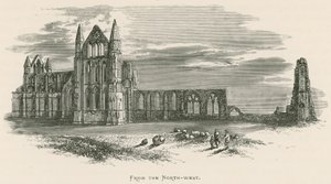 Whitby Abbey, vanuit het noordwesten door Alexander Francis Lydon