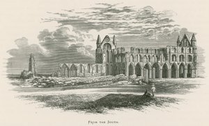 Whitby Abbey, vanuit het zuiden door Alexander Francis Lydon