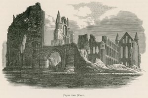 Whitby Abbey, vanuit het Westen