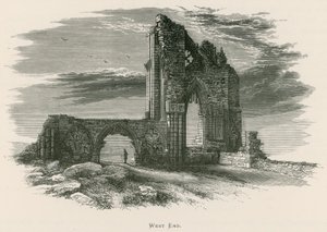 Whitby Abbey, westkant