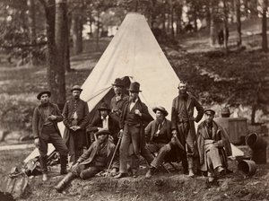 Groep Gidsen voor het Leger van de Potomac door Alexander Gardner