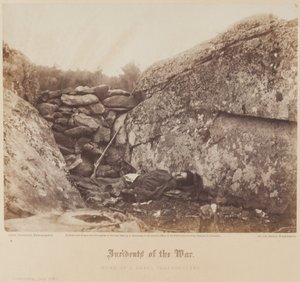 Huis van een rebellen scherpschutter, Gettysburg, juli